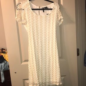 New Directions white & gold dress